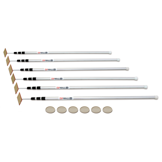 ZipWall 12 6-Pack Dust Barrier Poles product commercial and residential